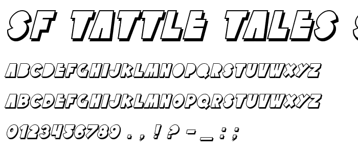 SF Tattle Tales Shadow Italic font